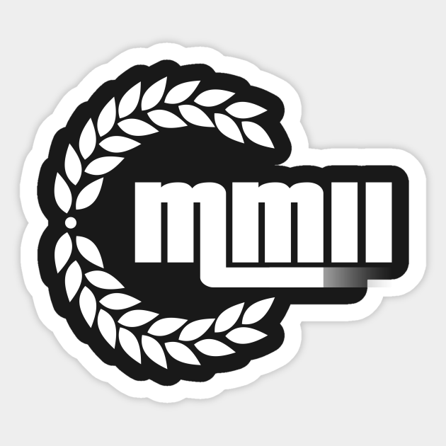 2002 Roman numerals 19th Birthday Gift Sticker TeePublic